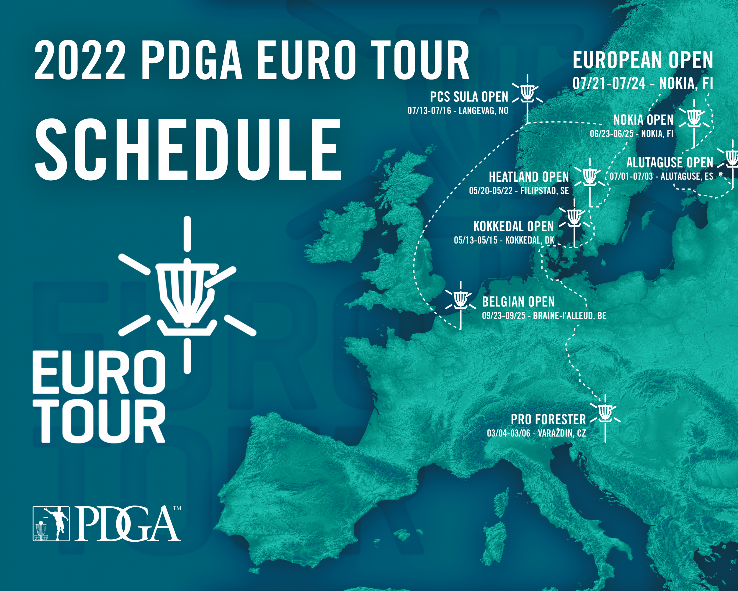 PDGA Euro Tour 2022 schedule announcement