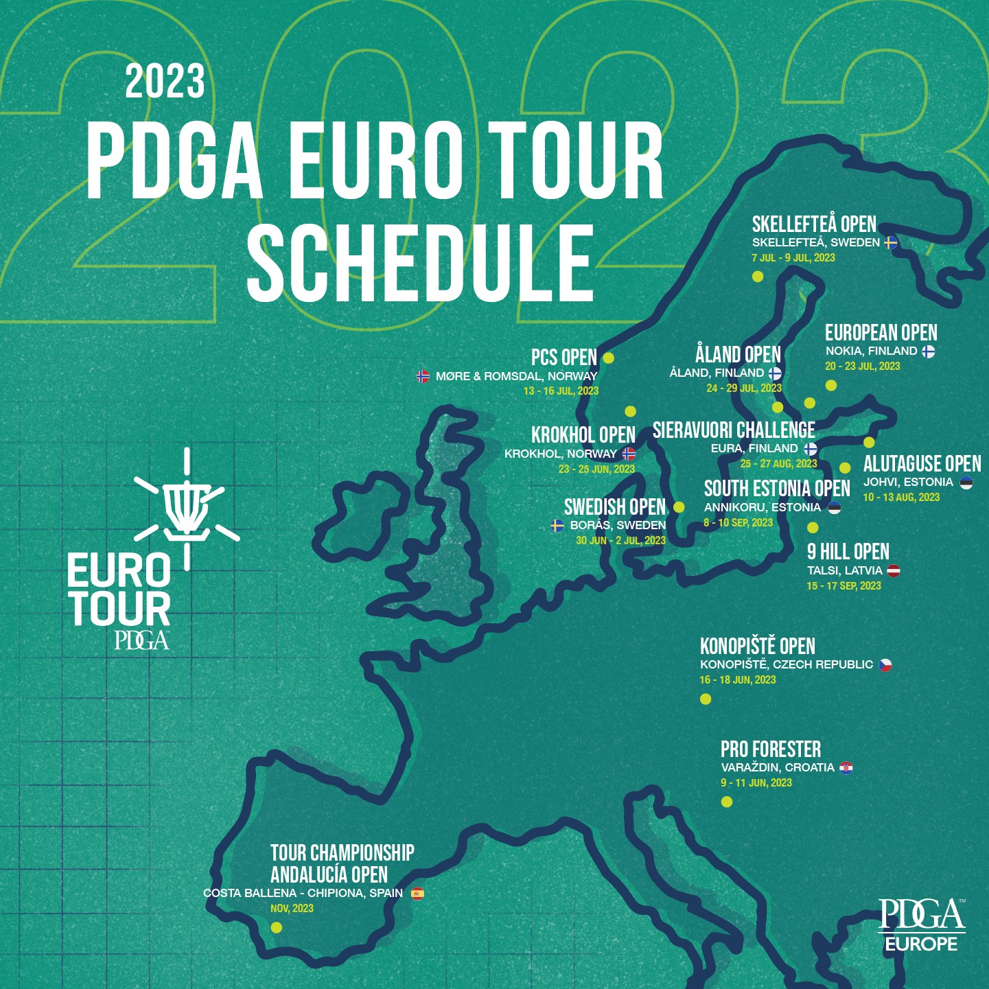 PDGA Euro Tour Schedule Announcement PDGA Euro Tour Schedule Announcement